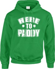 Here To Paddy St Patricks Day Parade Festival Costume Pun Funny Joke Mens Hoodie