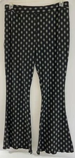 SO Good for Life Legging Women 1X Blk Print Poly Blend Flare Leg Casual Stretch