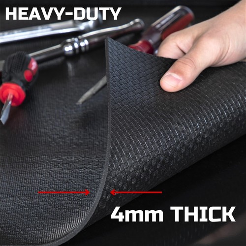 16"x18' Black Tool Box Liner Heavy Duty Shelf Rubber Mat Non Slip Organizer - Picture 5 of 9
