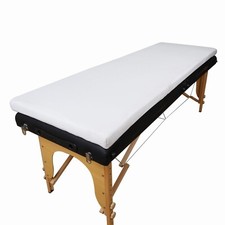 Lash Bed Foam Topper for Massage Bed, 73x24x2 inch White Memory Foam Removabl...