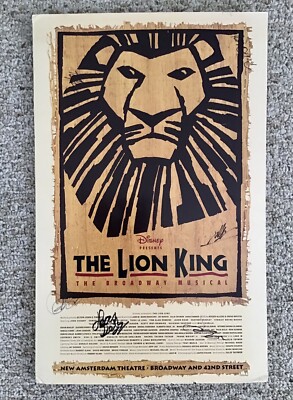 The Lion King Broadway Musical Signed Poster Board, Disney | eBay