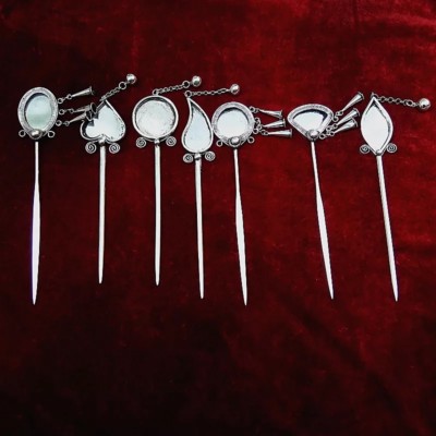 Classic Hair Accessories tribe chinese hand miao silver DIY embed hairpin 1piece