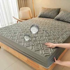 Waterproof Bed Sheet Throw Mattress Cover Elastic Fitted Sheet Protector
