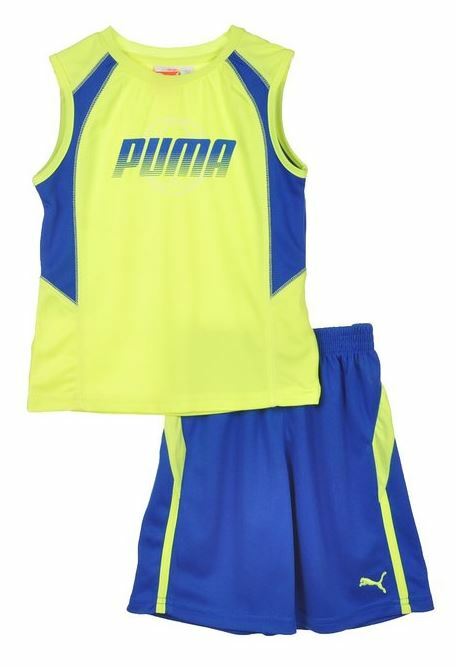 Комплект из топа и шорт без рукавов Puma Toddlers Logo Perf синий или оранжевый 3390₽