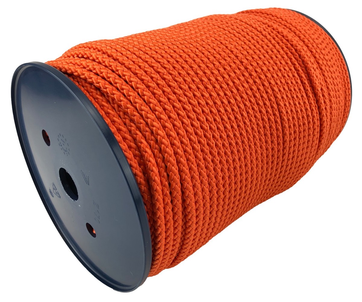 RopeServices UK Braided Polypropylene Rope - 4mm White X 200m Reel, 280kg Break Load, Buoyant & Weather Resistant For Camping, Crafts & More
