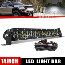 6D Dual Row 14inch Car LED Work Light Bar Spot Flood Combo UTV ATV SUV 15" 16"