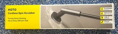 HOTO Cordless Spin Scrubber 2.5 N·M torque six brush heads IPX7 waterproof - New