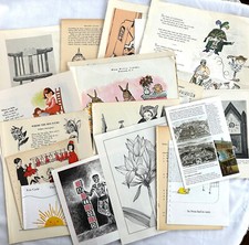 Junk journal supplies 50 vintage  high interest signature  single book pages