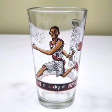 Nicolas Batum Portland Trail Blazers Pint Glass Dairy Queen 2013-14 Shaka Laka