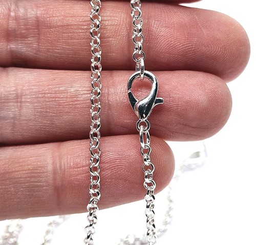 Necklace Chains Silver Plated Jewellery Craft Making Trace Curb Snake Belcher - Picture 17 of 42