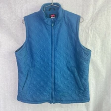 Berne Vest Fleece Lined Zip Pockets Women’s Size  Medium Blue