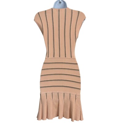 Ronny Kobo Mini Dress Pink Grey Striped Sleeveless Stretch Knit Pullover  Size XS | eBay