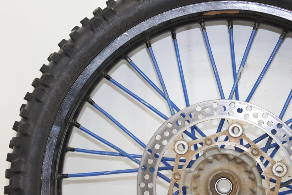 2005 05 YAMAHA YZ250F YZ 250F FRONT WHEEL RIM TIRE HUB SPOKES - Image 4 of 4