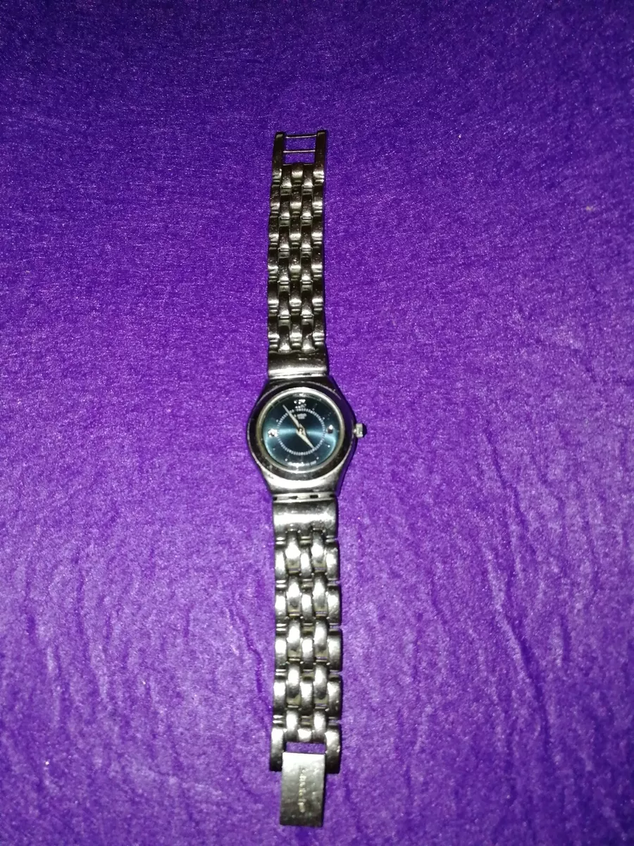 Swatch silver in blue hot sale