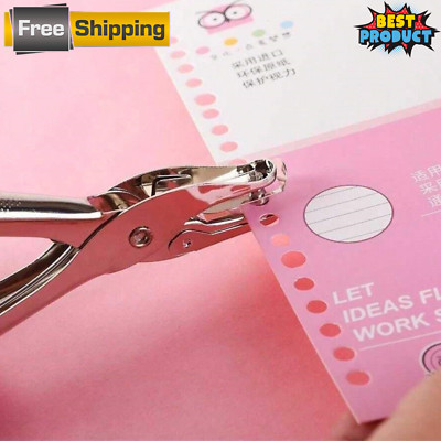 Paper Punch Metal Handheld Single-Hole 6mm Round Hole Tag Punch 1pc For Crafting