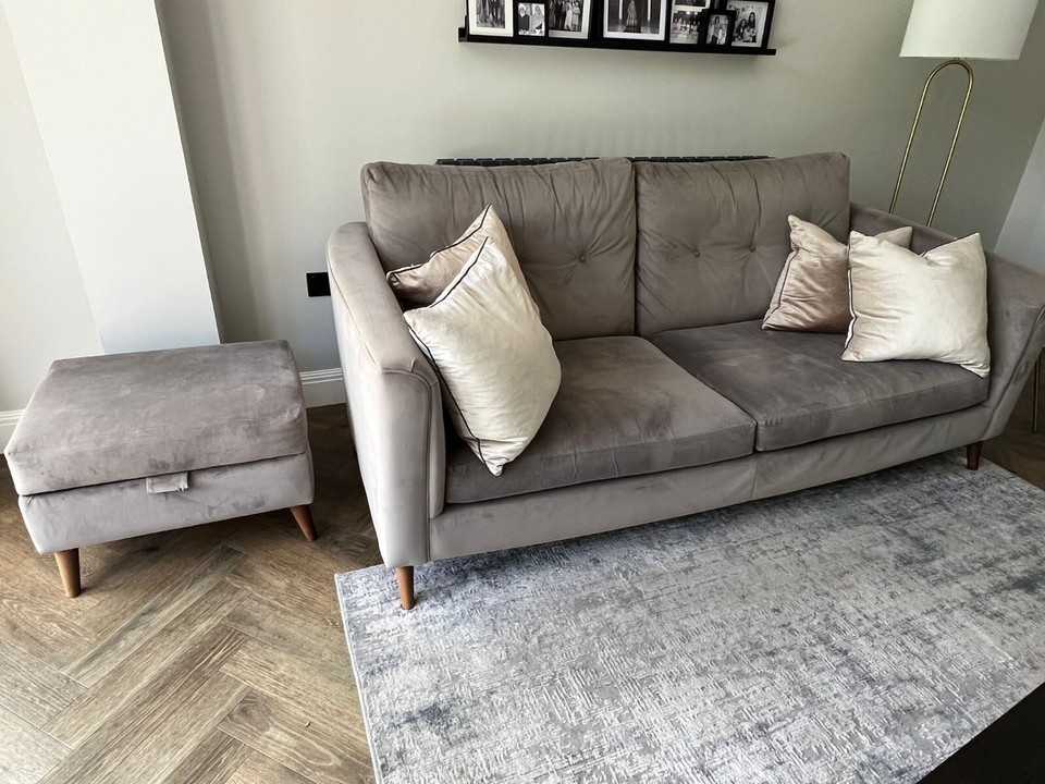 two seater grey sofas eBay