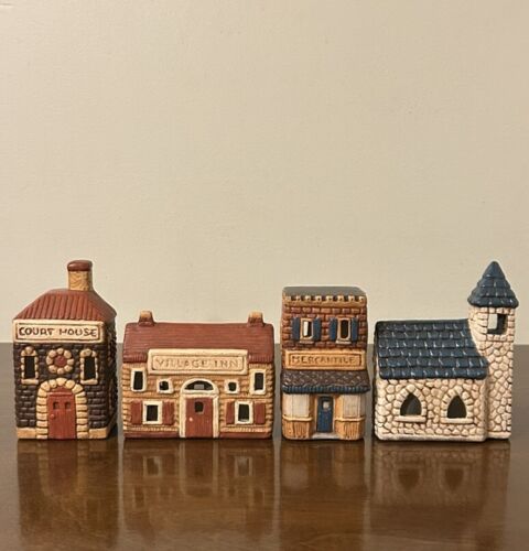 Handmade Hobbyist 3” Ceramic Christmas Village 24pc Inn Church Stable Train Tree - Picture 10 of 20