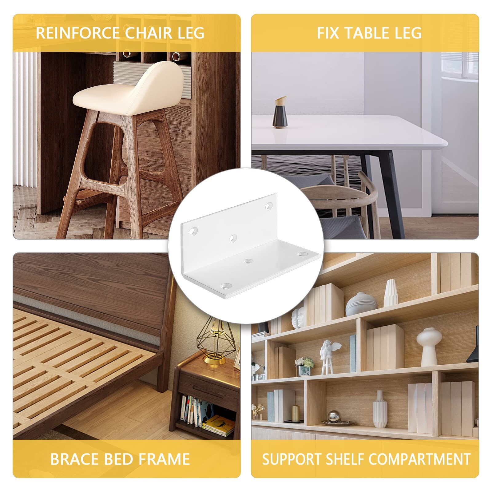 L Bracket Angle Bracket Iron Right Angle Bracket 4'' x 2'' M Metal Angle Brac...