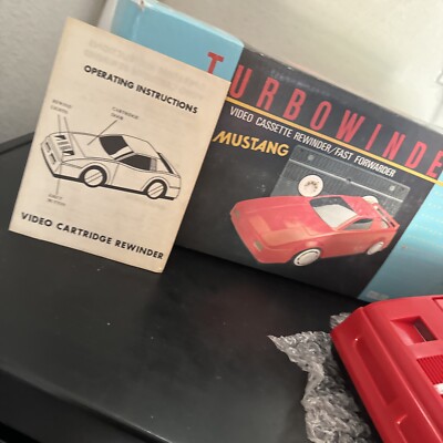 READ Betamax Rewinder MUSTANG Red VHS VCR Turbowinder BR-8200 BETA