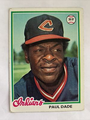 1978 Topps Baseball Card #662 Paul Dade Cleveland Indians VG Writing Free Ship!