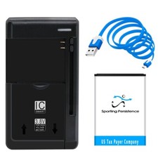 Long Lifespan 1600mAh Battery Travel Charger Cable for Nokia 2720 V Flip TA-1295