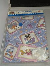 NEW Vintage Disney Babies Gift Wrap Mickey Mouse
