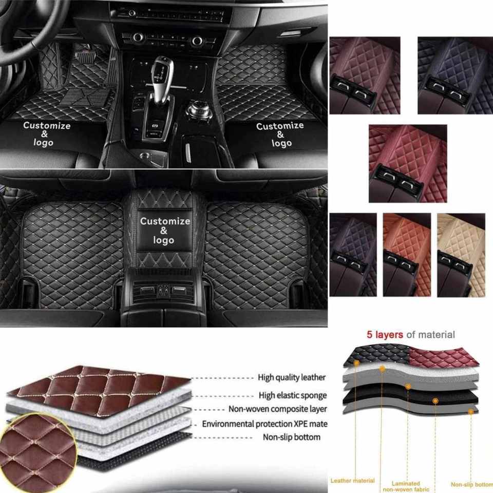 For Mercedes Benz V Viano Vito 2006-2025 Car Floor Mats Carpets Luxury Auto Rugs - Image 2 of 4