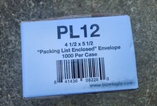Tape Logic PL12 Packing List Enclosed Envelopes 4 1/2" x 5 1/2", 1000/CA New 