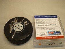 Alex Chiasson Signed Dallas Stars Hockey Puck Autographed PSA/DNA COA 1A