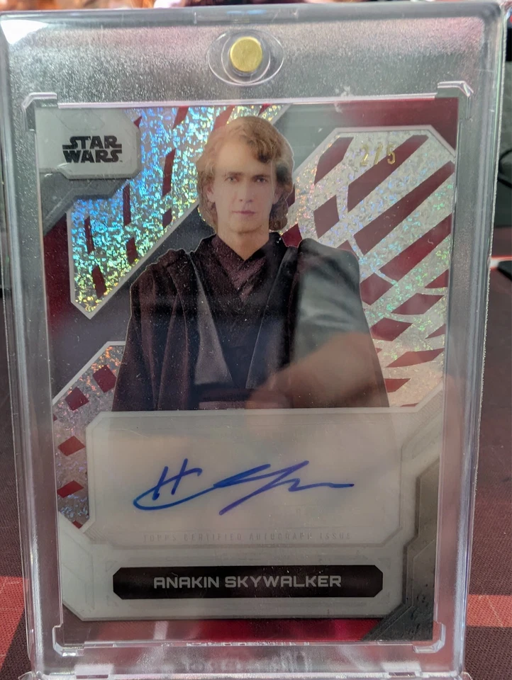 2024 Topps Star Wars High Tek Anakin Skywalker Hayden Christensen Auto Red /5 SP - Image 4 of 4