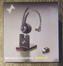 JIAMQISHI Bluetooth Headset - Wireless Headset with Noise Cancelling Microphone,