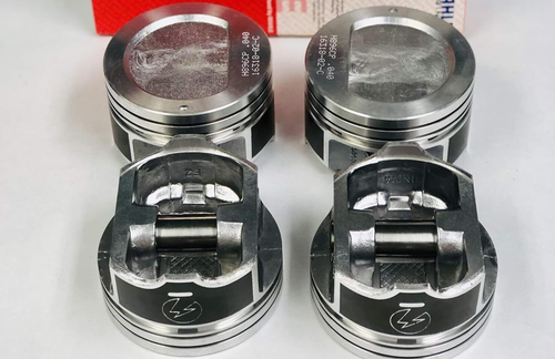 PISTONS Dished COATED Set/4 for Mercruiser OMC w/GM Marine 3.0L 181 140hp STD - Picture 2 of 6