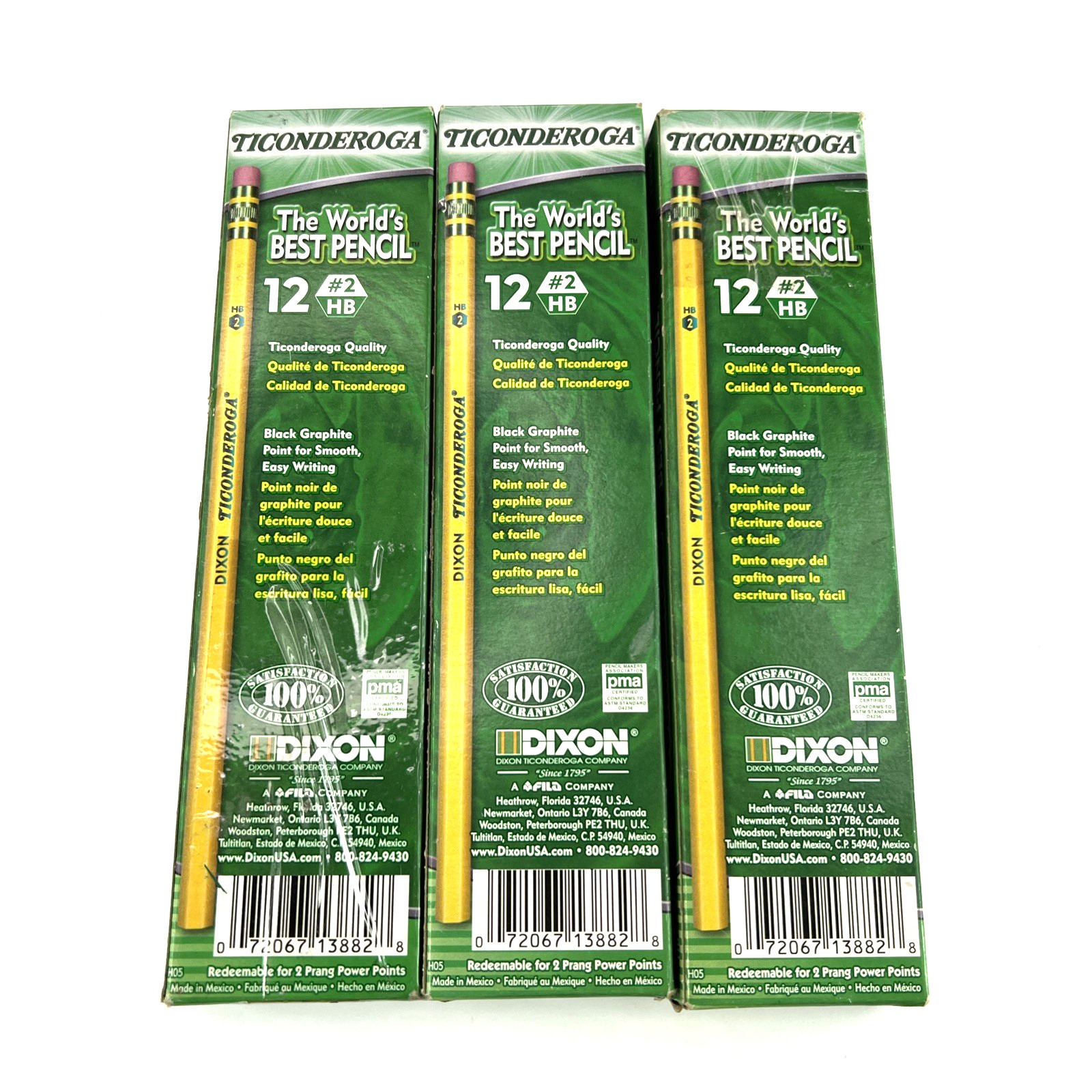 Dixon Ticonderoga 13882 #2 HB Pencils Yellow Woodcased - 12 Count - Lot ...