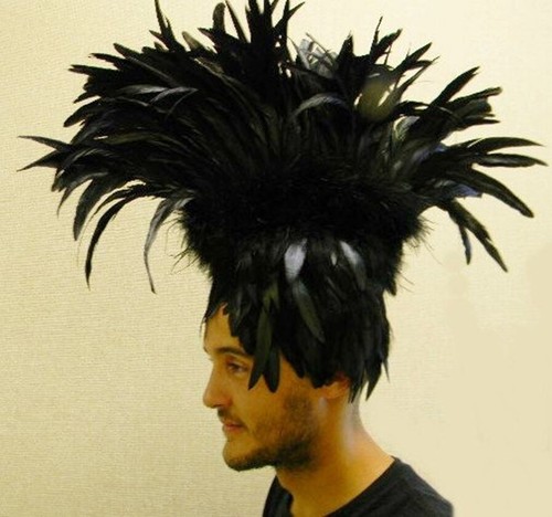 Mohawk Gothic Raven Feather Steampunk 