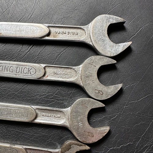 SET OF 7 VINTAGE KING DICK WHITWORTH BS VR VICTORIAN RAILWAYS SPANNERS TOOLS - Picture 3 of 15