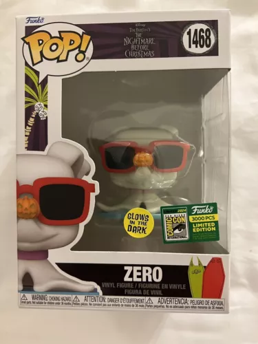 2024 SDCC Funko POP! Glow In The Dark Disney’s TNBC Zero #1468  LE 3000