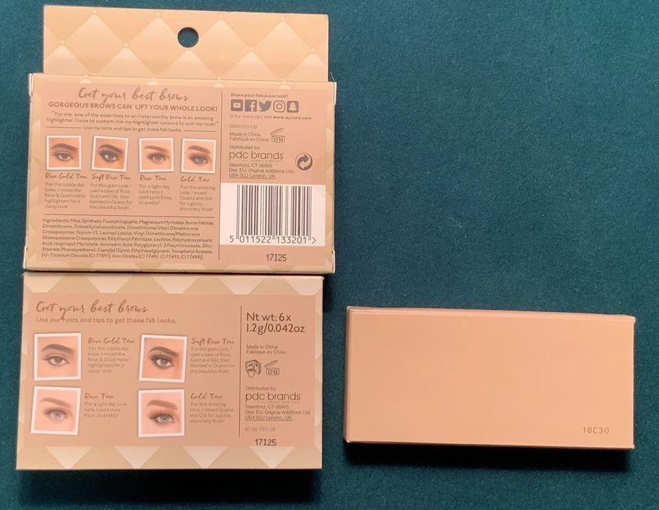 Eye Brow 6+Highlighter & Shadow Pro Palette Powders Eylure Vegas Nay  New  - Image 2 of 3