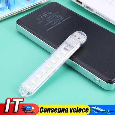 20Pcs Mini Portable USB Book Light Bright Reading Lamp for Laptop (Yellow 8LED)