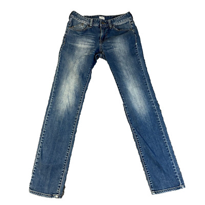 Armani Junior Jeans Slim Straight Leg Stretch Blue Wash Zip Fly J15 W28 L31