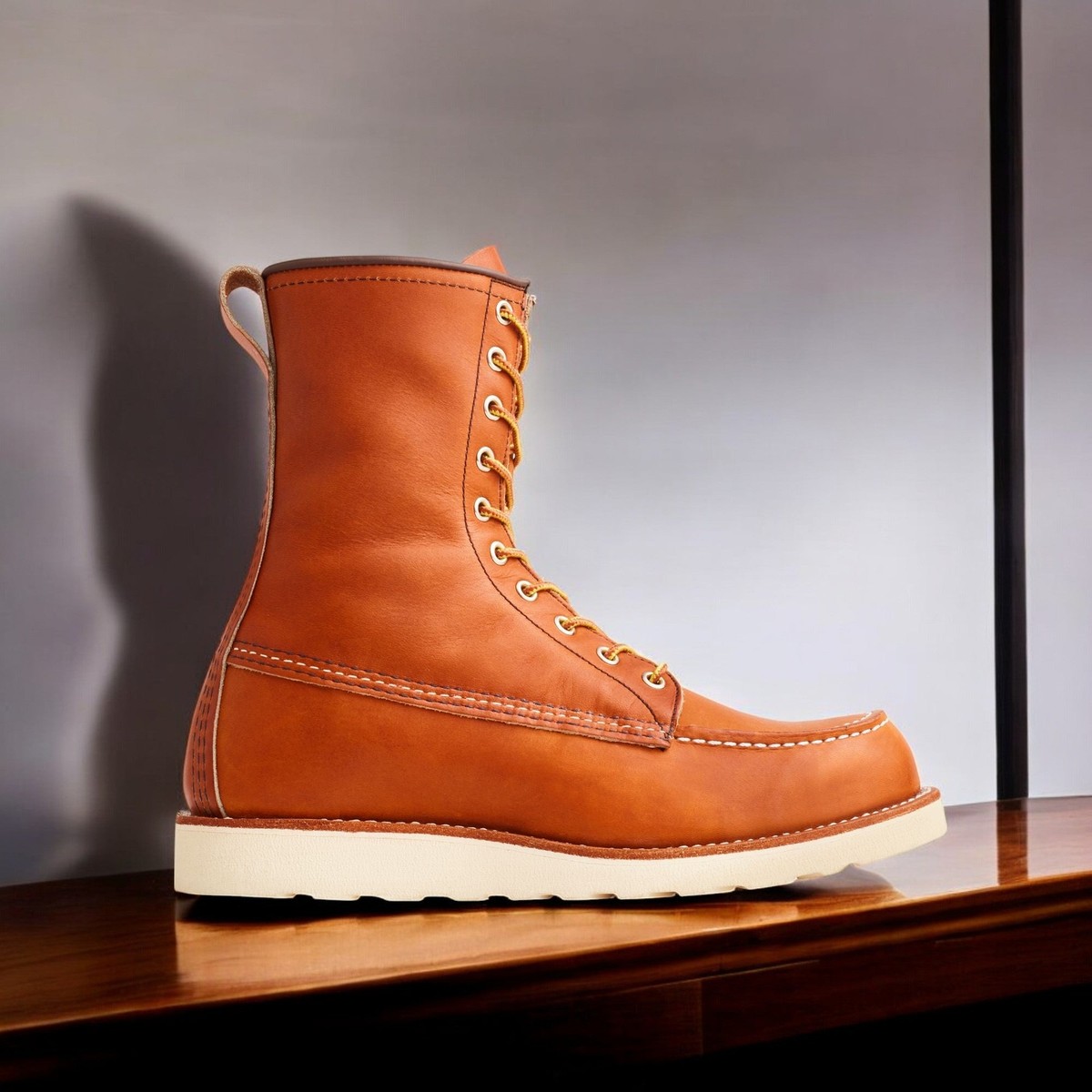 0877] MENS RED WING CLASSIC MOC 8-INCH BOOT | eBay