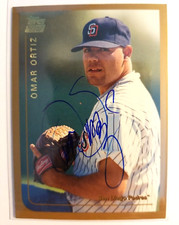 Omar Ortiz San Diego Padres 1999 Topps Rookie #T72 Autographed Baseball Card