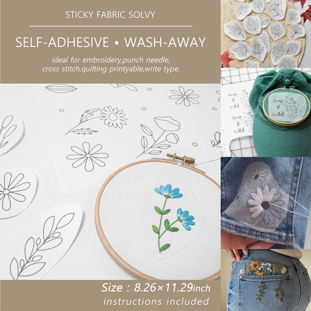 5/10Pcs Cross Stitch Supplies Adhesive Lining  for Beginners