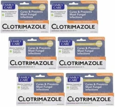 6 Packs Family Care Antifungal Medicated Cream 1% USP Compares to Lotrimin 1 oz 