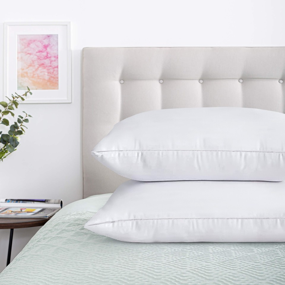 Pack Of 2 Pillows Large Soft Bounce Back Memory Foam Firm Deluxe ...