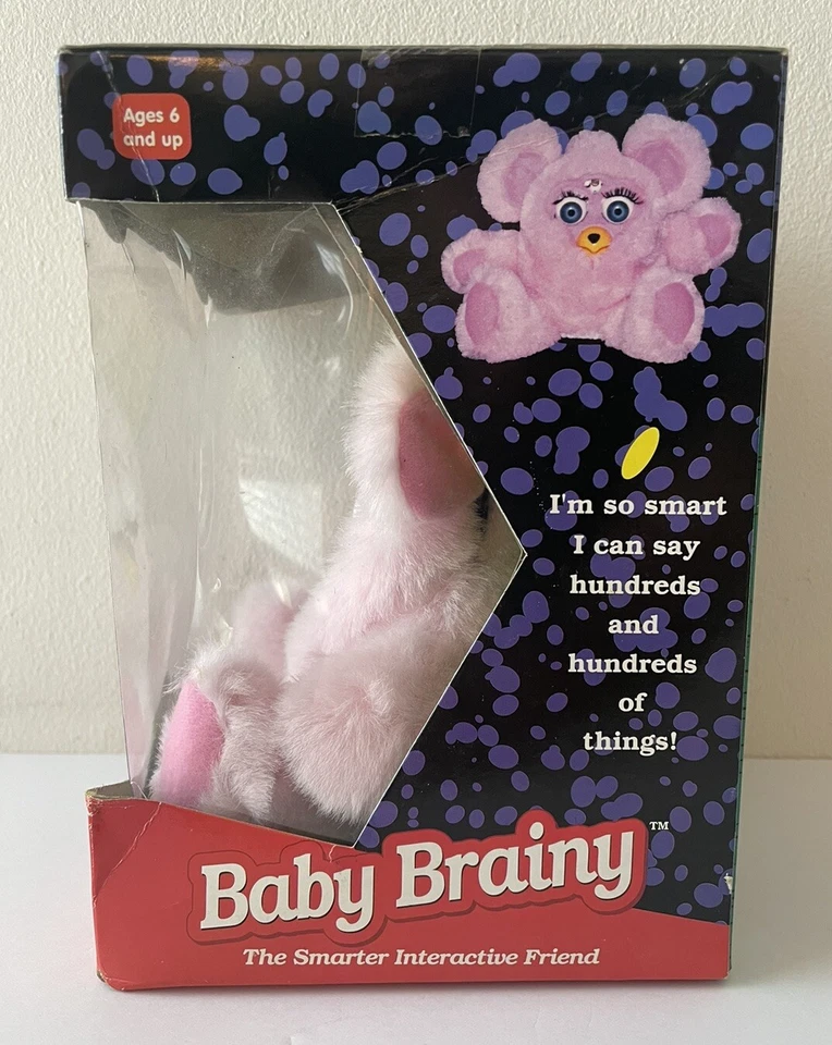 Electrónica de colección Pink Baby Brainy Furby Knockoff B/O 1999 - NUEVO en caja Foto 2 de 4