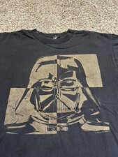 Vintage 1993 Single Stitch Lucas Films Darth Vader  Gold Art Black T Shirt Sz XL