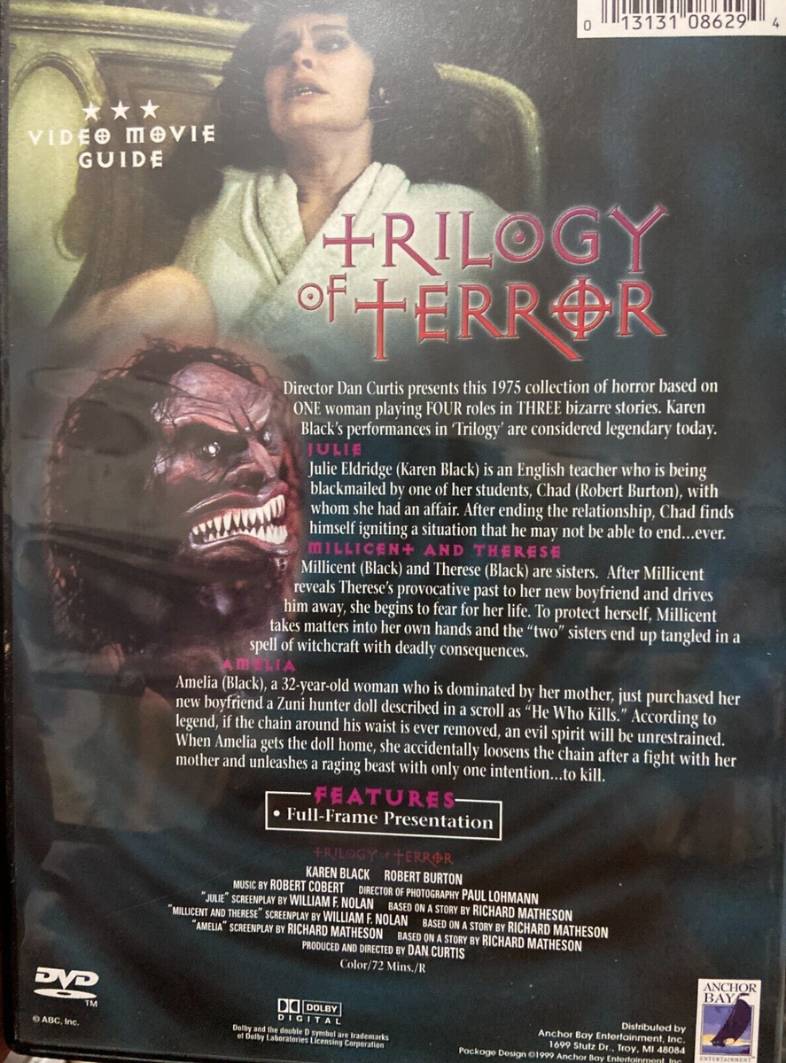 Trilogy Of Terror region 1 DVD (1975 Karen Black anthology horror