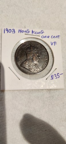 1903 HONG KONG ONE CENT COIN, Choice excellent condition great collectible - Picture 1 of 6