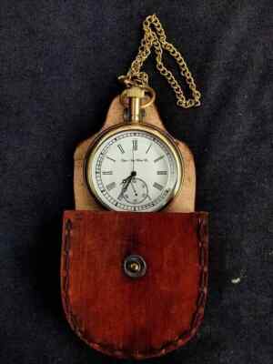 Handgefertigte Messinguhr Elgin Pocket Sammlerstück Messing Taschenuhr Gesche...