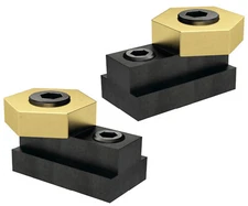 MITEE-BITE USA #10426, 2 Pack 11/16" T-Slot Clamp, 1" Hex Brass Clamp